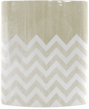 Grunge Chevron Pattern Ceramic Vase PNG image with transparent background