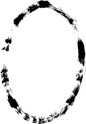 Grunge Circle Brush Stroke PNG image with transparent background