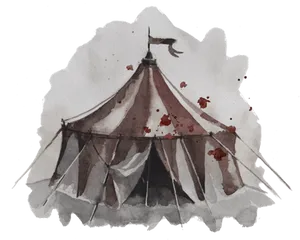 Grunge Circus Tent Artwork PNG Image