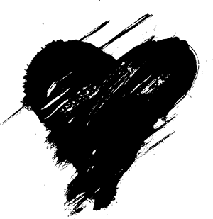 Grunge Heart Artwork PNG image with transparent background
