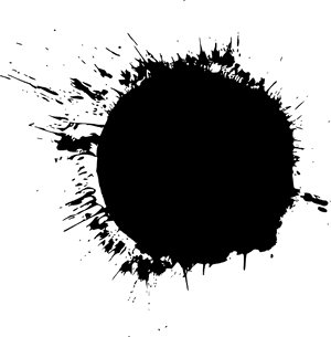 Grunge Ink Splash Graphic PNG image with transparent background