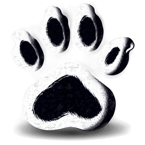 Grunge Paw Print PNG 05042024 PNG image with transparent background