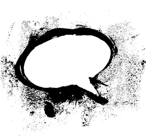 Grunge Speech Bubble Graphic PNG image with transparent background