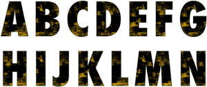 Grunge Style Alphabet Texture PNG image with transparent background