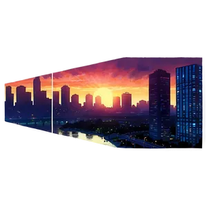 Gta Online Sunset Cityscape Png Mll PNG Image