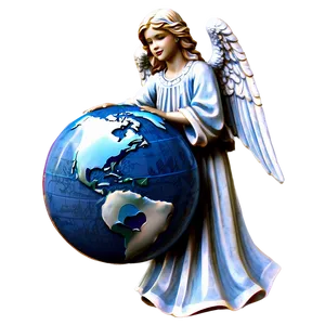 Guardian Angel Holding Globe Png Pvr PNG Image