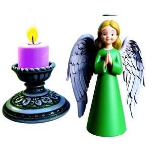 Guardian Angel With Candle Png 70 PNG Image