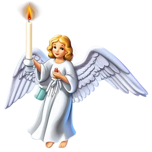 Guardian Angel With Candle Png Htp63 PNG Image