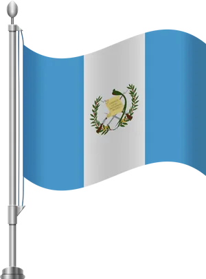 Guatemalan Flagon Pole PNG Image