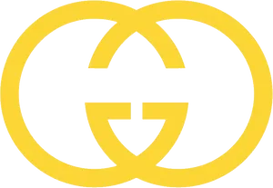 Gucci Logo Yellow Black Background PNG Image