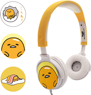 Gudetama Headphones - Headphones PNG image with transparent background