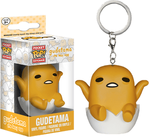 Gudetama Pocket Pop Vinyl Keychain - Funko Pocket Pop Gudetama Keychain PNG image with transparent background