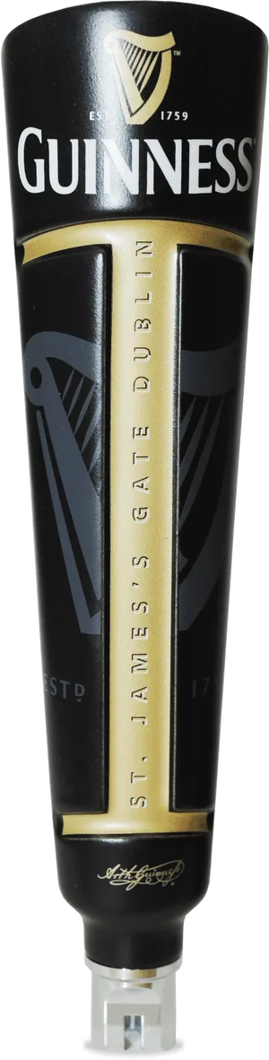 Guinness Draught Beer Tap Handle PNG Image