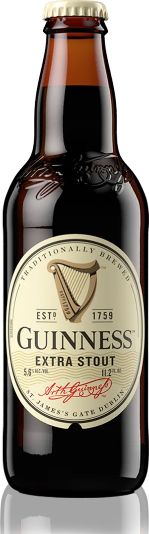 Guinness Extra Stout Bottle PNG Image