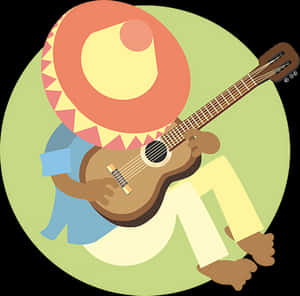 Guitaristin Sombrero Vector PNG image with transparent background
