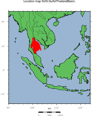 Gulfof Thailand Location Map PNG image with transparent background