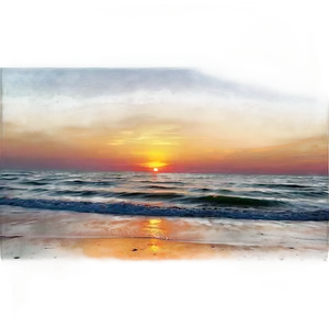 Gulfport Beach Sunset Mississippi Png 06252024 PNG Image