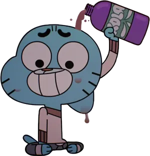 Gumball Spilled Juice Emote PNG Image