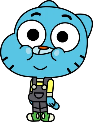 Gumball Watterson Cartoon Network Character PNG Image