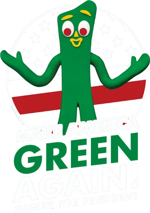 Gumby For President Campaign Poster PNG Image