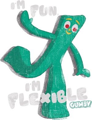 Gumby Fun Flexible Pose PNG Image