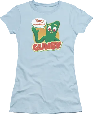 Gumby Fun Flexible T Shirt Design PNG Image