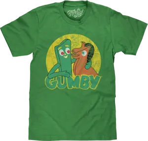 Gumbyand Pokey Friends T Shirt Design PNG Image