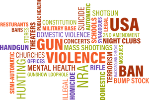 Gun Violence U S A Word Cloud PNG Image