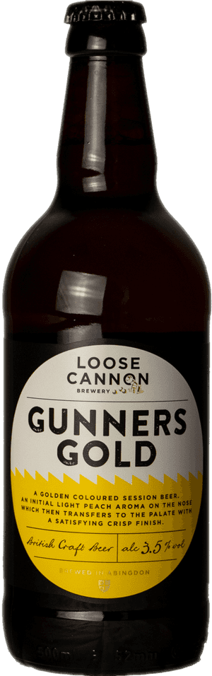 Gunners Gold Beer Bottle PNG