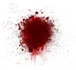 Gunshot Blood Splatter Graphic PNG Image