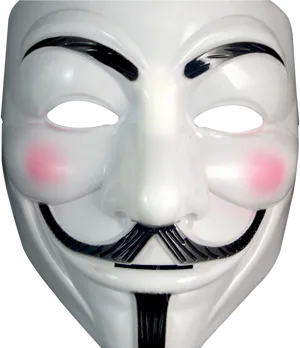 Guy Fawkes Mask Iconic Design PNG Image