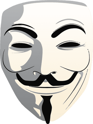 Guy Fawkes Mask Anonymous - Anonymous Mask Transparent Background, HD Png Download PNG with transparent background