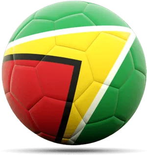 Guyana Flag Soccer Ball PNG Image