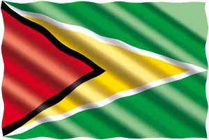 Guyana Flag Waving PNG Image