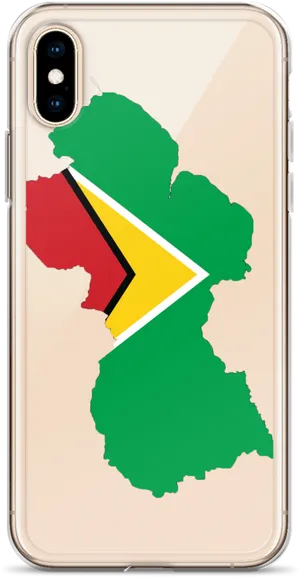 Guyana Map Phone Case Design PNG Image