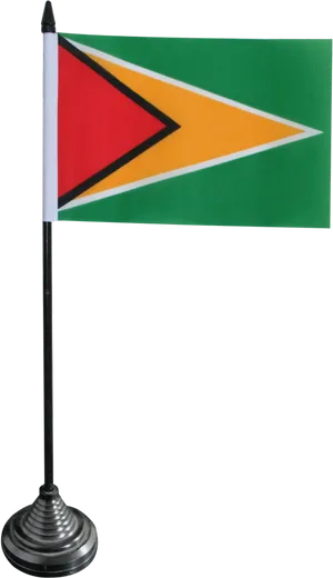 Guyana National Flag Desk Display PNG Image