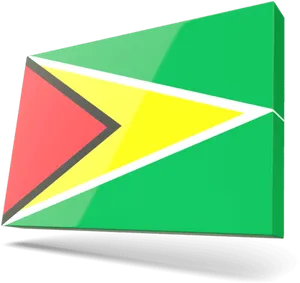 Guyana National Flag Graphic PNG Image