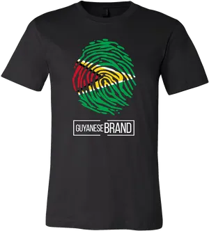 Guyanese Brand Fingerprint T Shirt Design PNG Image