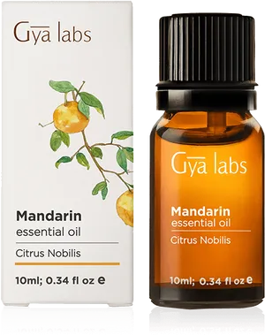 Gya Labs Mandarin Essential Oil Product PNG Image