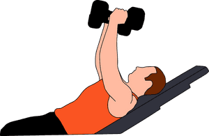 Gym Weightlifting Exercise Clipart PNG image with transparent background