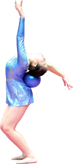 Gymnast Performing Back Bend PNG Image