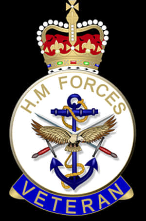 H M Forces Veteran Emblem PNG image with transparent background