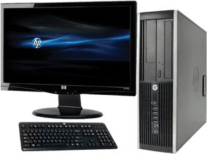 H P Desktop Setup PNG image with transparent background