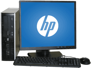 H P Desktop Setup PNG image with transparent background