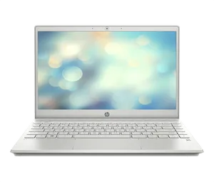 H P Laptop White Open Front View PNG Image