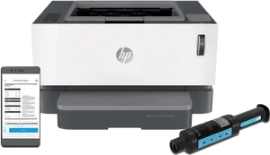 H P Laser Printerand Toner Cartridge PNG Image