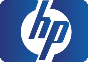 H P Logo Blue Background PNG Image