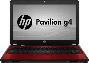 H P Paviliong4 Laptop Redand Black PNG Image