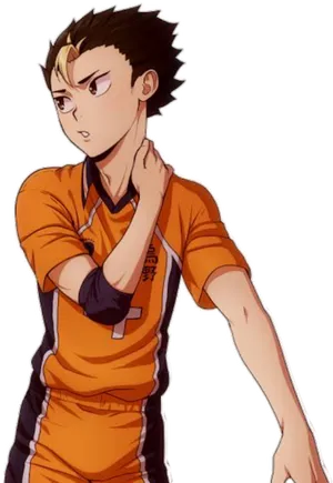 Haikyuu Animated Volleyball Player PNG Image