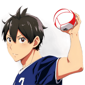 Haikyuu Volleyball Action PNG qrv PNG image with transparent background